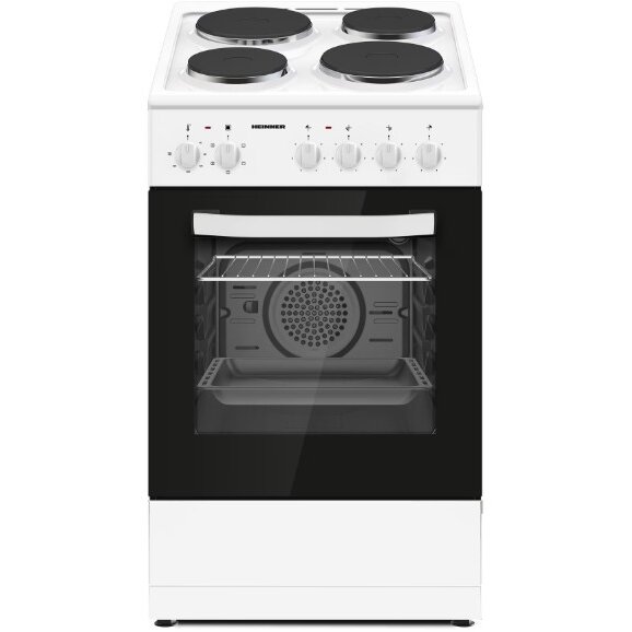 Aragaz HFSC-S56E4HMWH Electric 4 Plite Clasa A Grill Ventilatie Alb