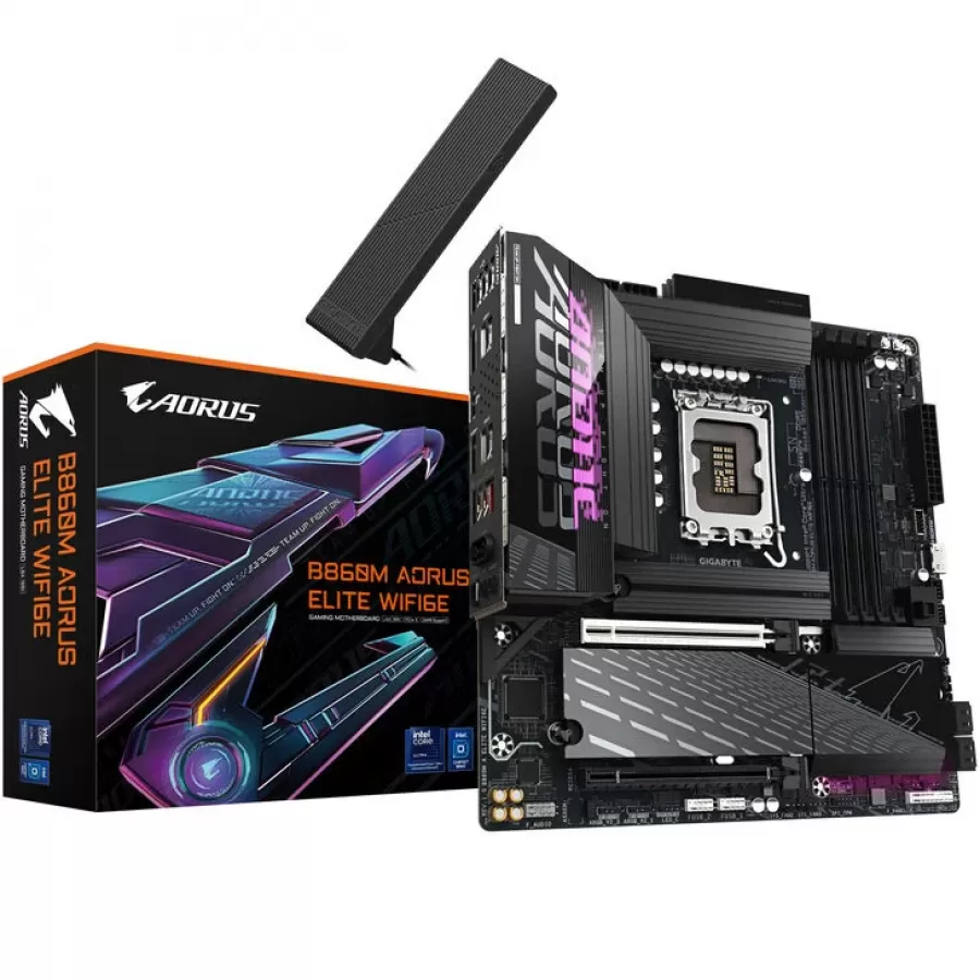 Placa De Baza Gigabyte B860M Aorus Elite WiFi6E LGA 1851 Intel B860 mATX DDR5