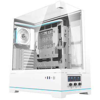 Carcasa pentru Computer DY450 PRO Turn ATX cu Ventilator Alb