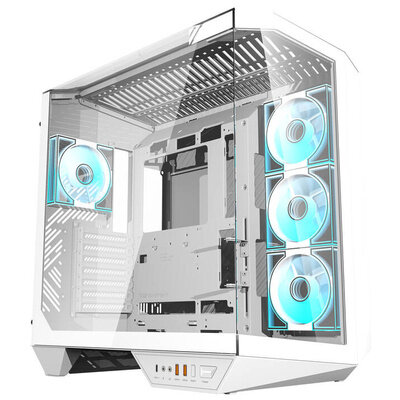 Carcasa pentru Computer DY470 + 4 Ventilatoare Alb