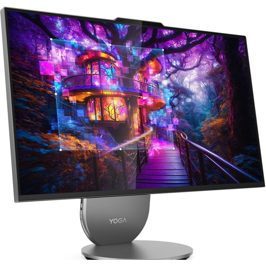 Sistem All in One Yoga AIO 27IAH10 QHD 27inch Intel Core Ultra 7 255H 16GB 1TB SSD Windows 11 Home Luna Grey