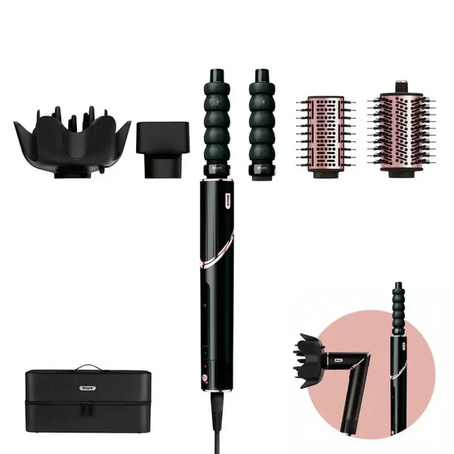 Ondulator de Par Shark 5 in 1 1650W 3 Trepte de Temperatura Negru/Roz