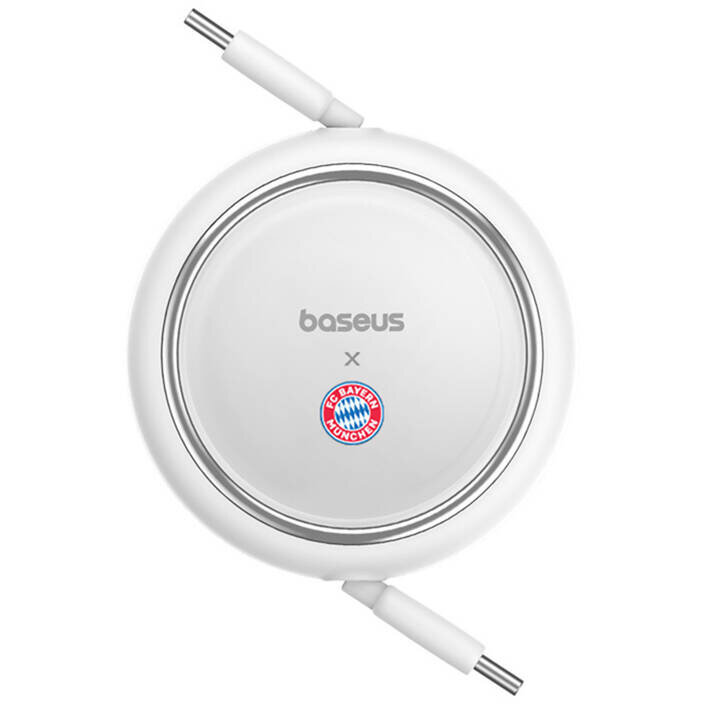 Cablu de date Free2Pull, 2x USB-C, 100W, 1m, Alb, Bayern Edition
