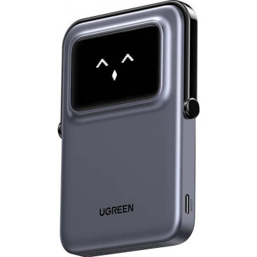 Baterie Externa Ugreen Wireless PB571 Uno 5000mAh 20W PD + FQI 1 x QI - 1 x USB-C Mov — imaginea 2