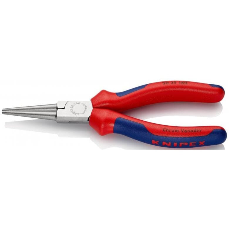 round nose pliers (long nose pliers) 30 35 160 (red/blue, length 160mm)