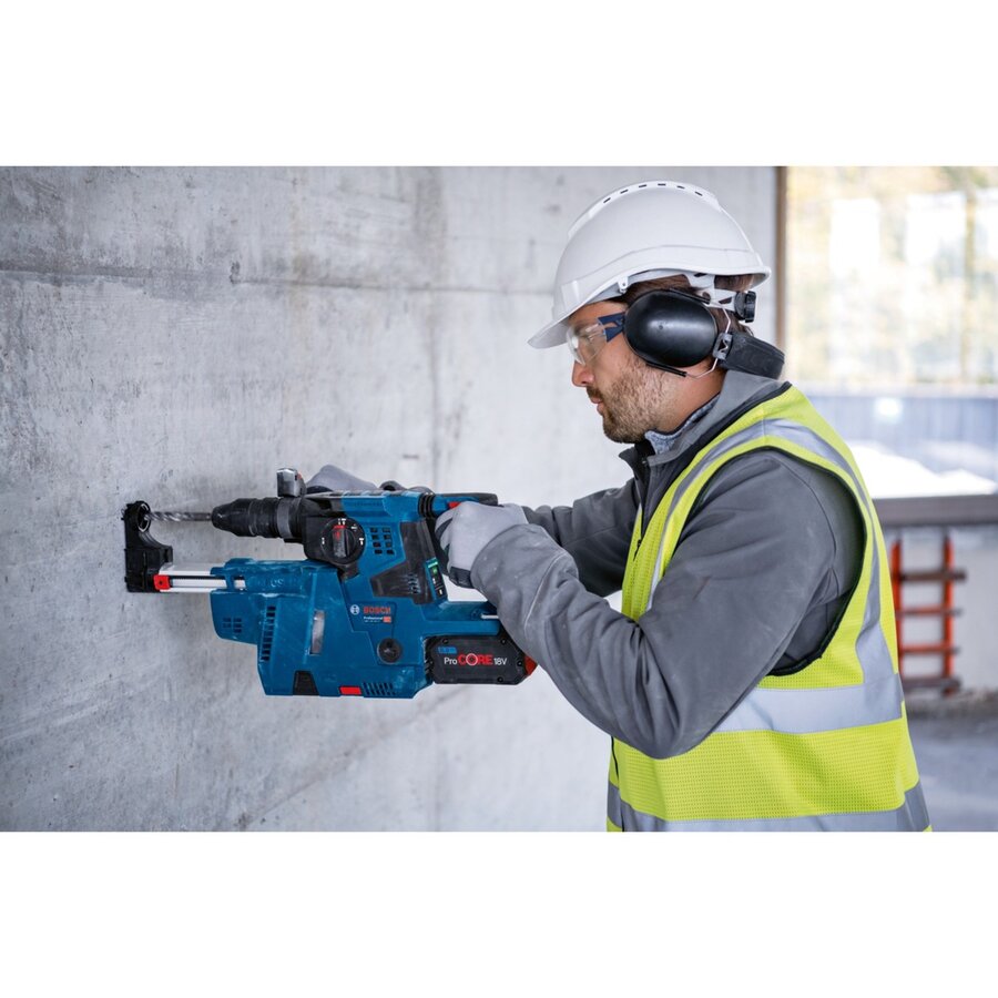 Bosch Bosch Powertools cordless hammer drill GBH 18V-28 CF Professional solo, 18 volts (blue/black, without battery and charger, Bluetooth, in L-BOXX) — imaginea 5
