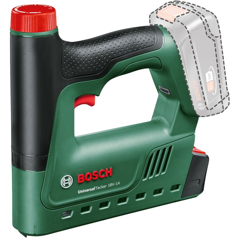 Bosch UniversalTacker 18V-14, 18Volt, electric tacker (green/black, without battery and charger, POWER FOR ALL ALLIANCE)