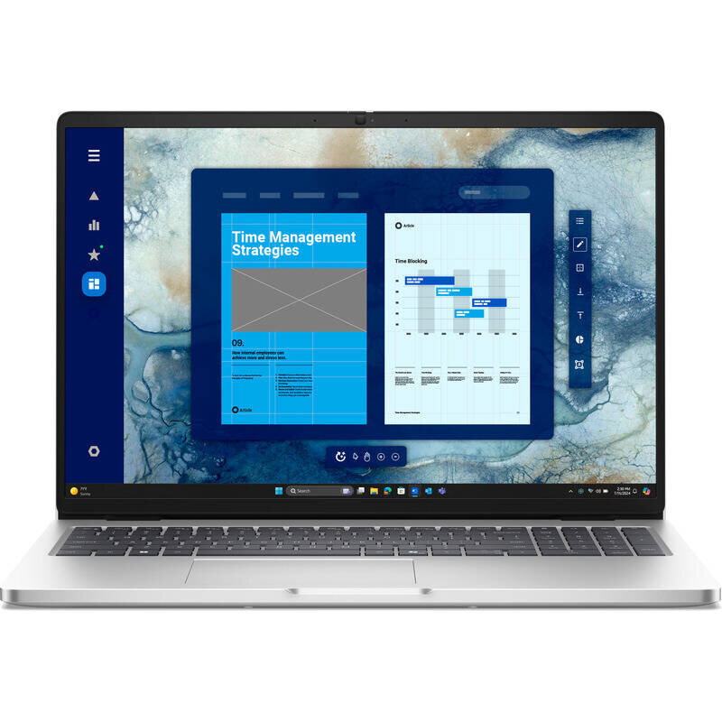 Laptop Pro 16 PC16250 16 inch FHD+ Intel Core Ultra 7 255U 16GB DDR5 512GB SSD FGP Windows 11 Pro 3Yr ProS Platinum Silver