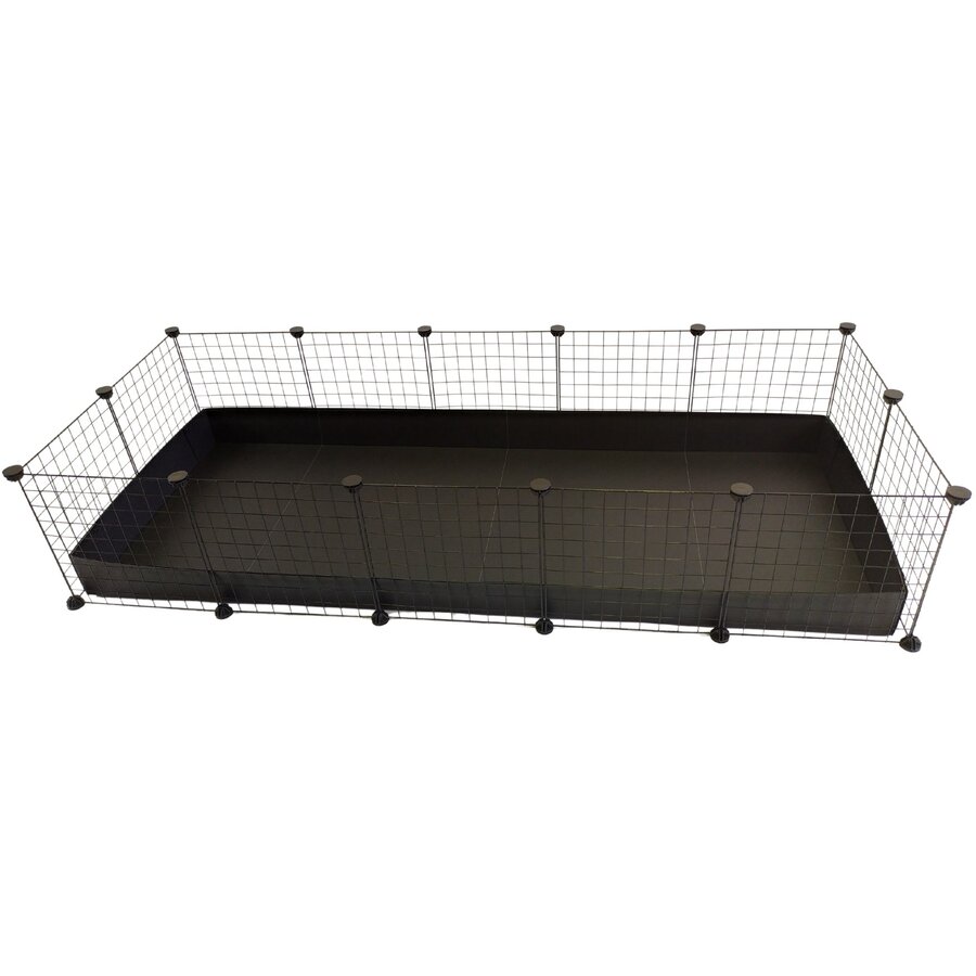 Cușcă Modulară C&C 5x2 Porc Iepure Arici 180 x 75 x 37cm Negru