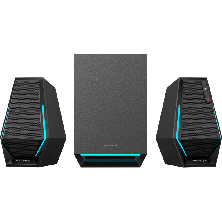 Boxe Gaming Hecate G1500MAX-BK 2.1 BT/USB-A/USB-C/AUX Iluminare LED RGB RMS 30W Negru