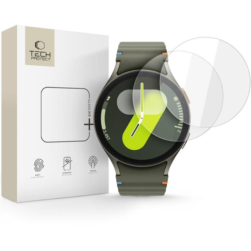Accesoriu smartwatch Set sticla securizata Tech Protect Glass Fit Plus compatibila cu Samsung Galaxy Watch 4 / 5 / 6 / 7 44mm Transparent