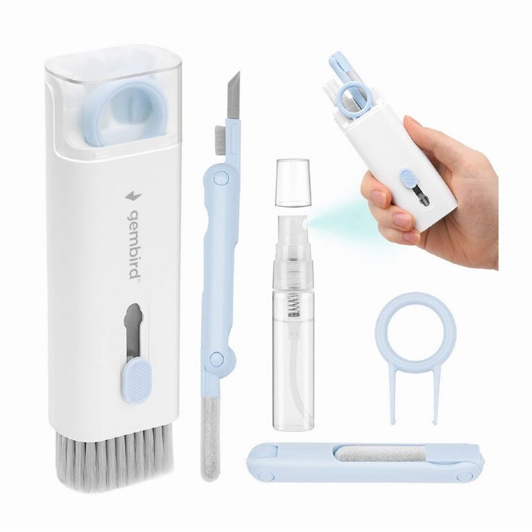 Kit Curatare Universal 7in1 CK-LCD-07 pentru Telefoane / Casti / Tastatura Alb