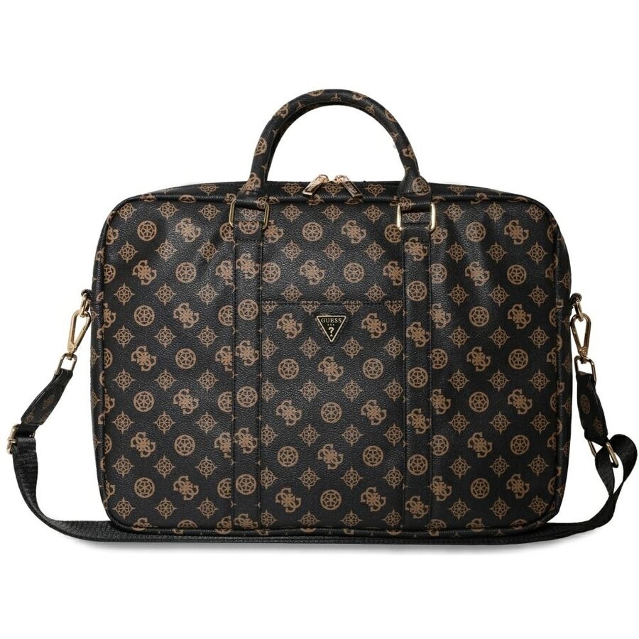 4G Peony Front Pocket Zipper Triangle Logo, compatibila cu laptop 16 inch, Negru