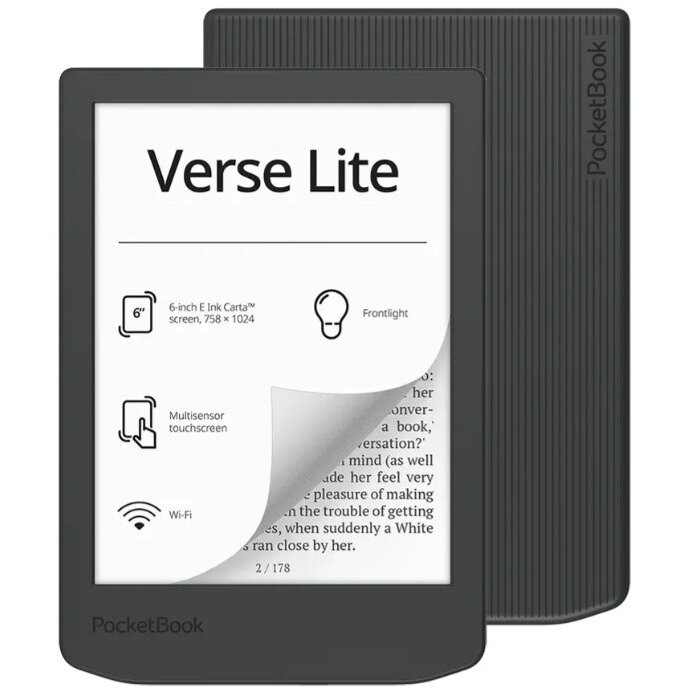 eBook Reader Verse Lite 619 6Inch E-Ink Carta 512MB RAM 8GB Wi-Fi Gray