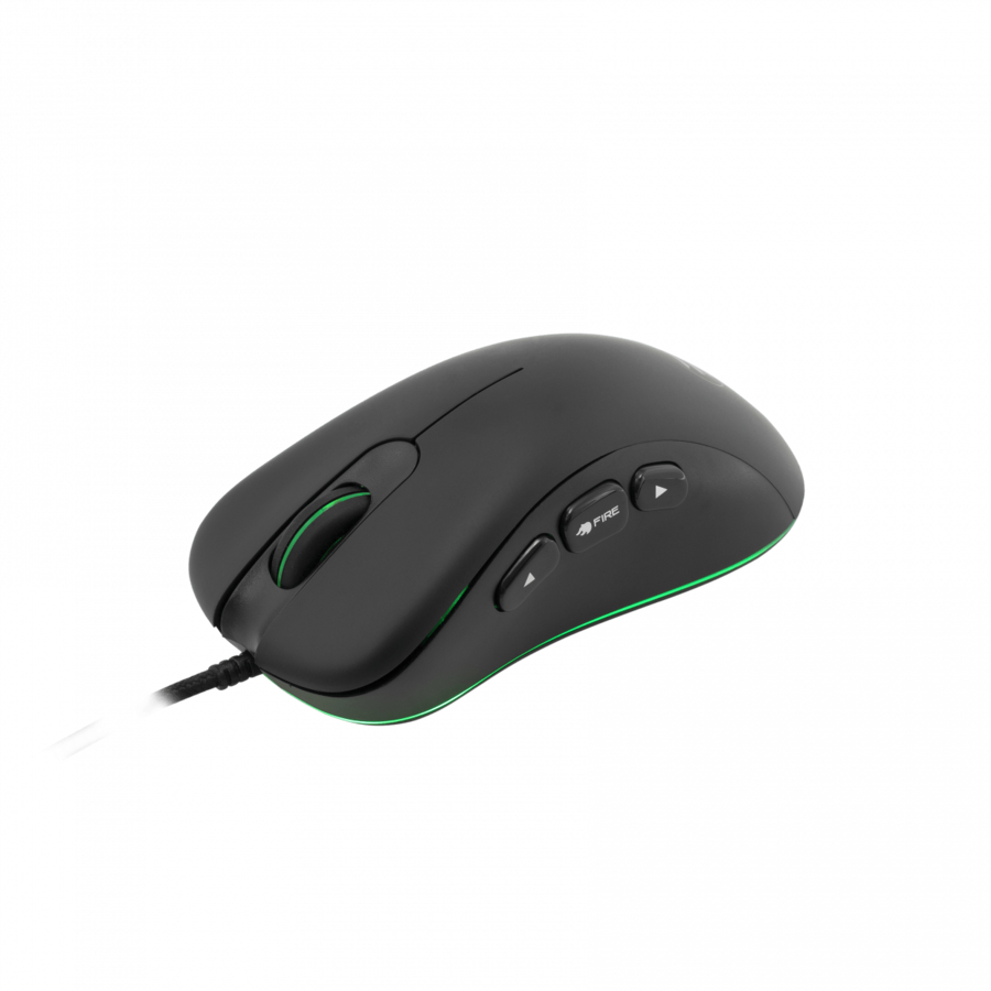 Mouse Gaming cu Fir White Shark ESL-M3 AIKUCHI 7200DPI Iluminare RGB Negru — imaginea 2