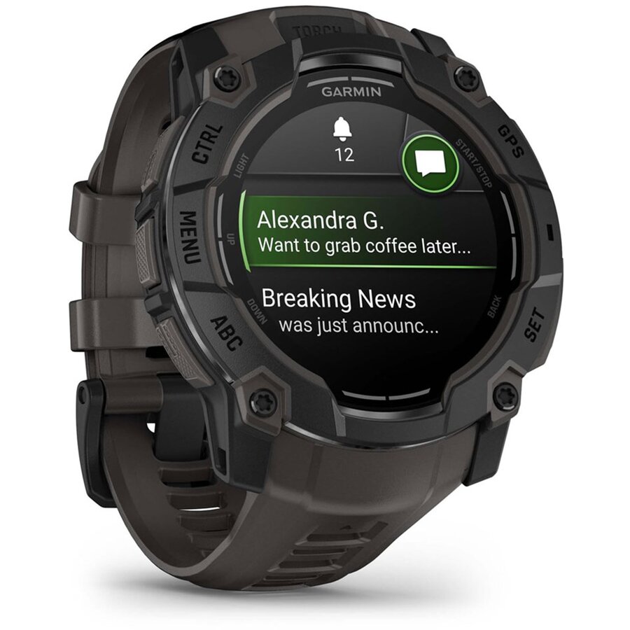 Smartwatch Instinct 3 Amoled 3.3Cm 1.3Inch 50mm Digital 416 x 416 Pixeli Touchscreen Negru