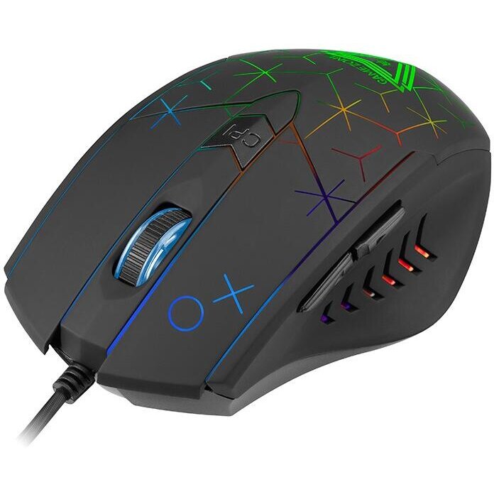 Mouse Gaming cu Fir GAMEZONE XO TRAMYS46797 Iluminare RGB 1600DPI Negru