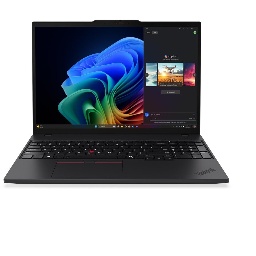 Laptop  ThinkPad T16 Gen 4 16 WUXGA AMD Ryzen AI 7 PRO 350/32GB/1TB/AMD Radeon 860M/WIN11 Pro/Nordic Backlit kbd/Black/FP/LTE Upgradable/SC/3 - imagine 2