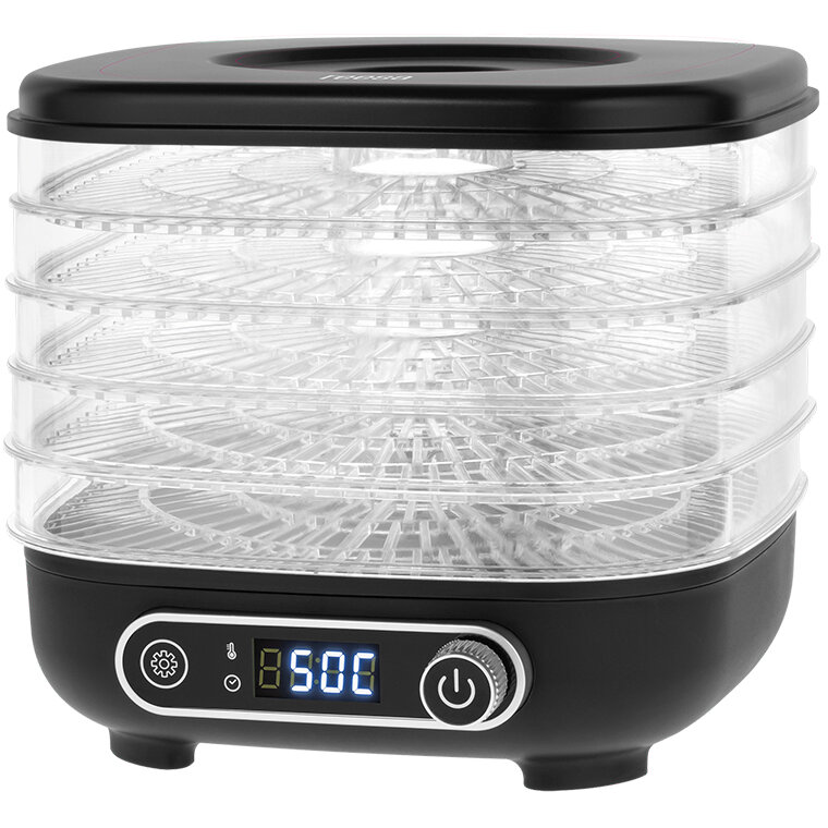 Deshidrator Alimente TSA3033 Convectie 5 Tavi Capacitate Totala 0.85KG 300W Negru