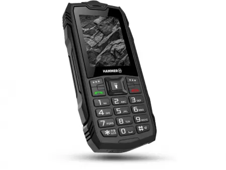 Telefon Mobil Hammer ROCK Dual SIM 2G Ecran 2.4Inch Camera Foto 0.3MP Baterie 1800mAh IP68 Negru