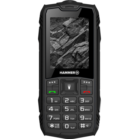 Telefon Mobil Hammer ROCK Dual SIM 2G Ecran 2.4Inch Camera Foto 0.3MP Baterie 1800mAh IP68 Negru