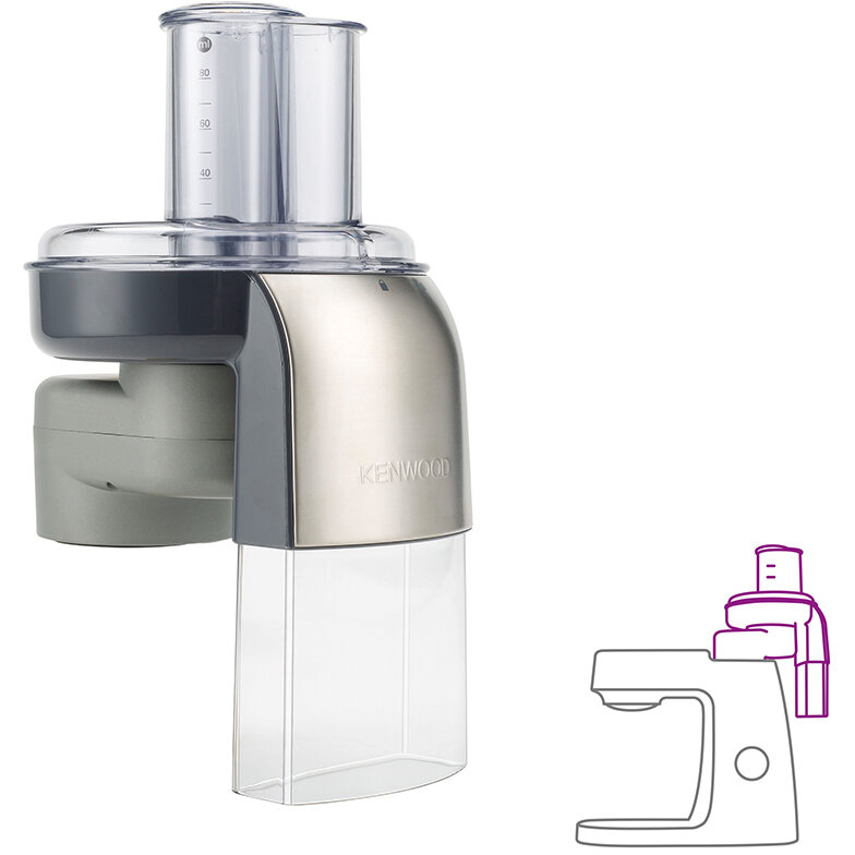 Accesoriu de Feliere / Razuire AT 340 pentru Robot de Bucatarie Gri/Argintiu