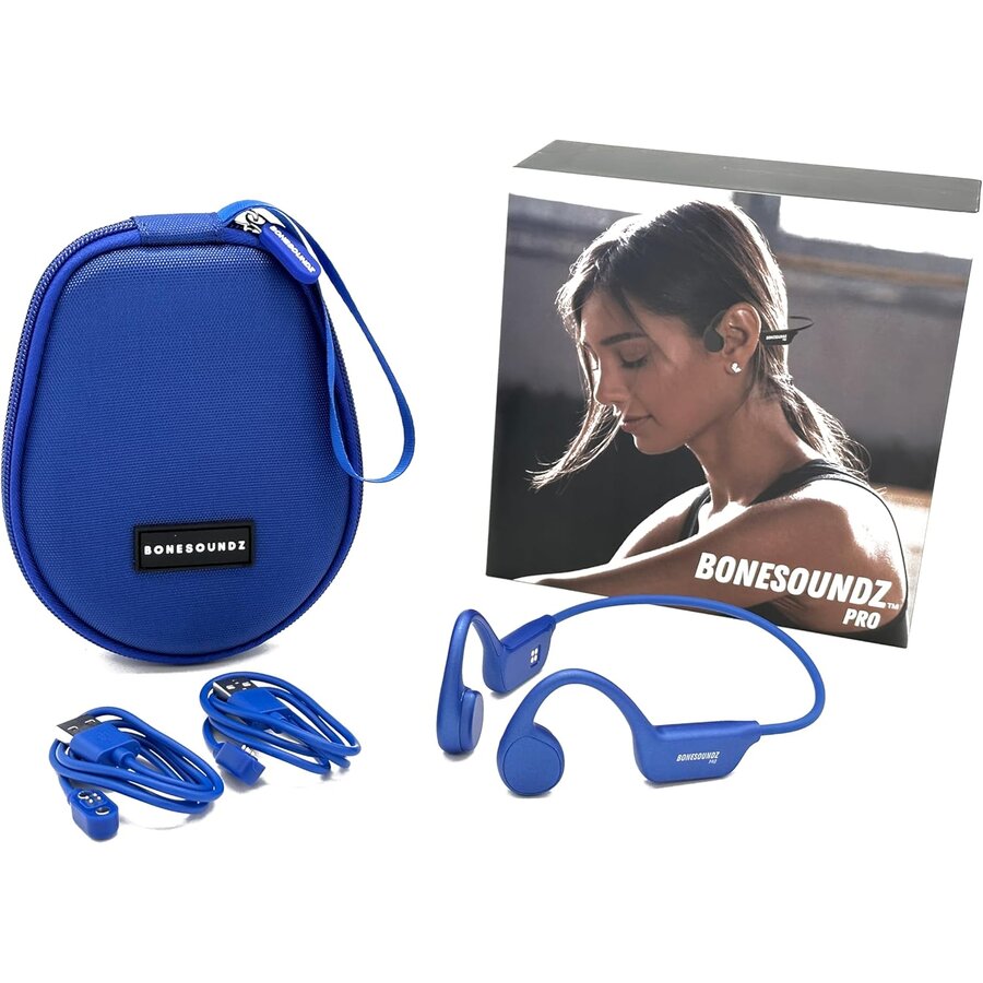 Casti Bluetooth Casti Bonesoundz PRO, Boneconduction, Albastru - imagine 2