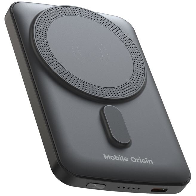 Acumulator extern 5000mAh PB10, 20W, USB-C, MagSafe, Incarcare Wireless, Negru