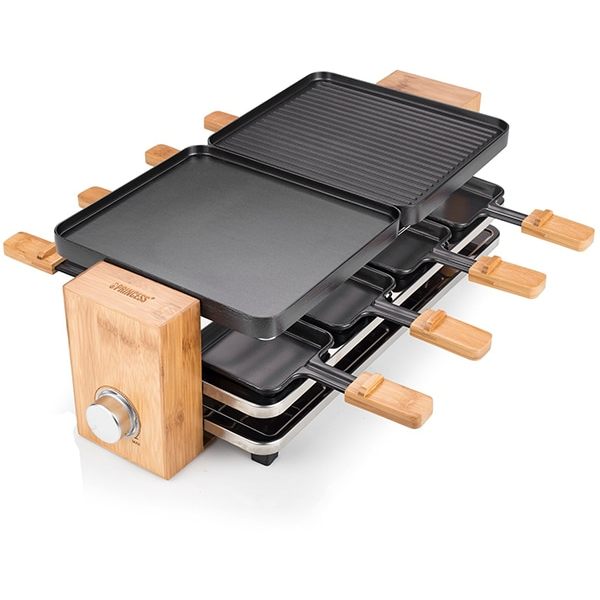 Gratar electric Resigilat Raclette 1200W Negru/Maro