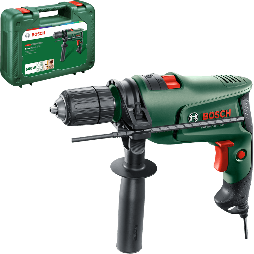 Masina de Gaurit cu Percutie Easy Impact 600 (0603133020) 600W Valiza Transport Verde/Negru