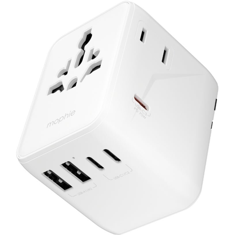 Incarcator Mophie Essential 35w GaN 5 Port + AC Travel Adapter, White - imagine 3
