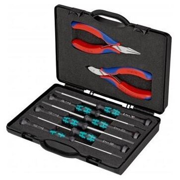 Cutie pentru Clesti Electronici cu Unelte pentru Lucru cu Componente Electronice