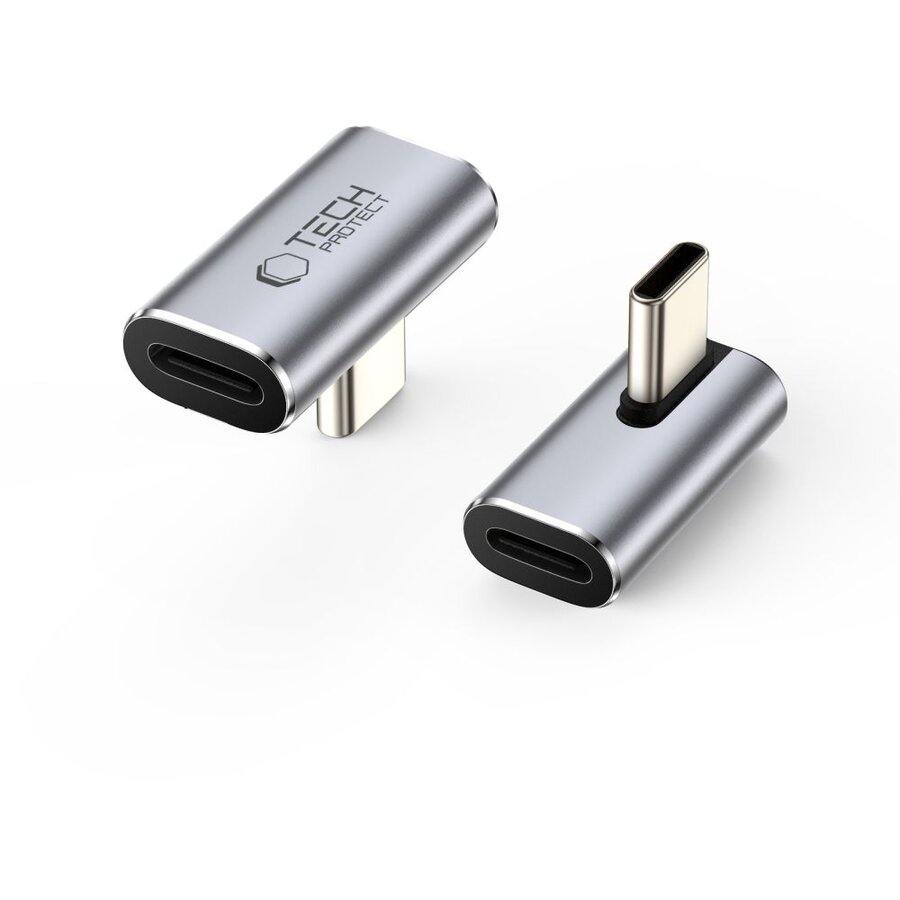 Cablu de date UltraBoost AA03, USB-C tata - USB-C mama, 100W, Gri