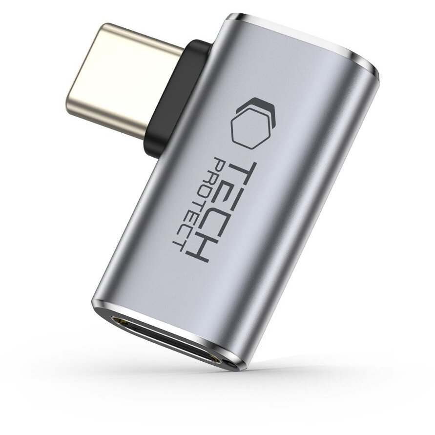 Cablu de date UltraBoost AA01, USB-C tata - USB-C mama, 100W, Gri