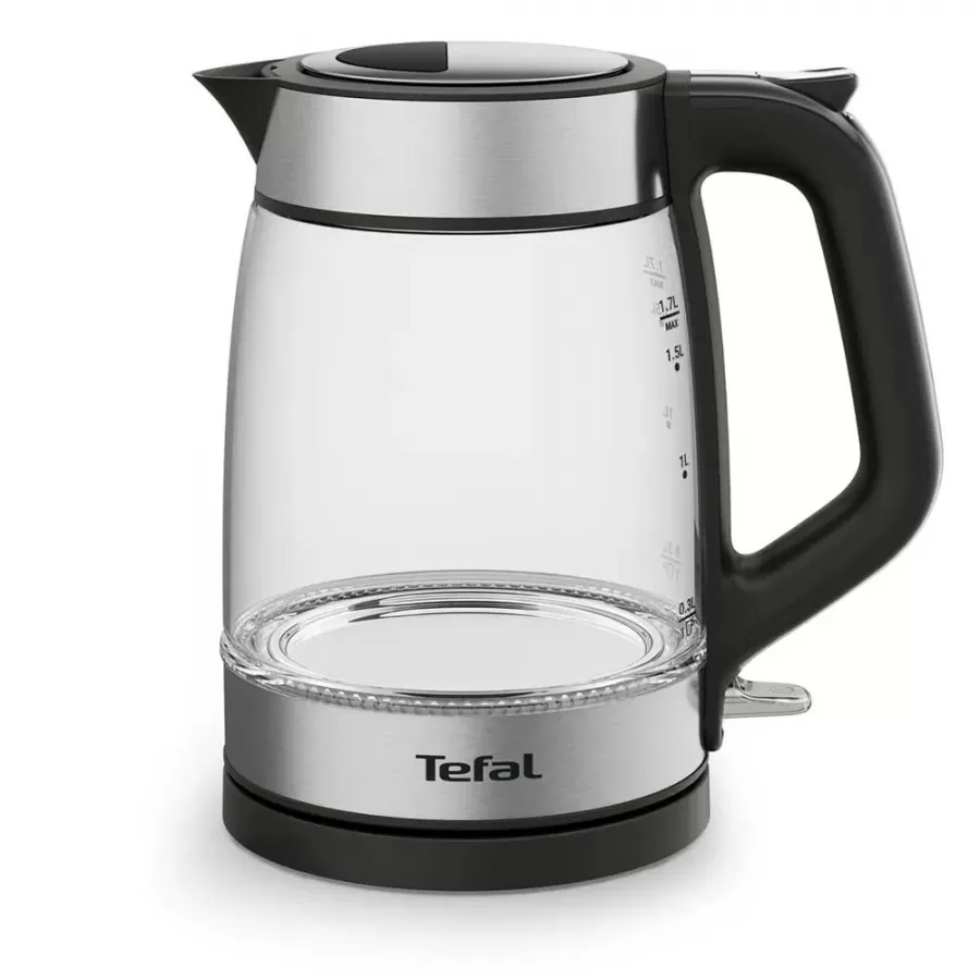 Fierbător Electric Tefal Glass KI605830 1.7L 2200W Argintiu/Negru