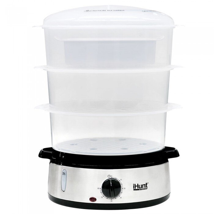Aparat de Gatit cu Aburi BRO Food Steamer XXL 9L Timer Mecanic 60 Min 800W
