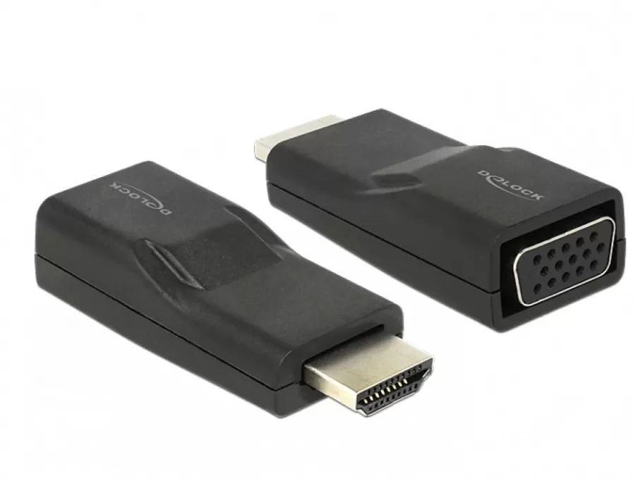 Adaptor Delock HDMI la VGA T-M Negru
