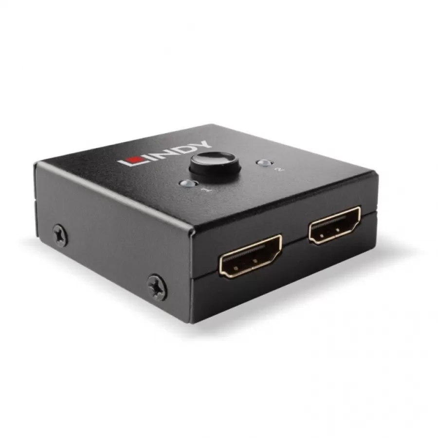 Switch Lindy HDMI 4K@60Hz Bidirecțional 2 Porturi Negru