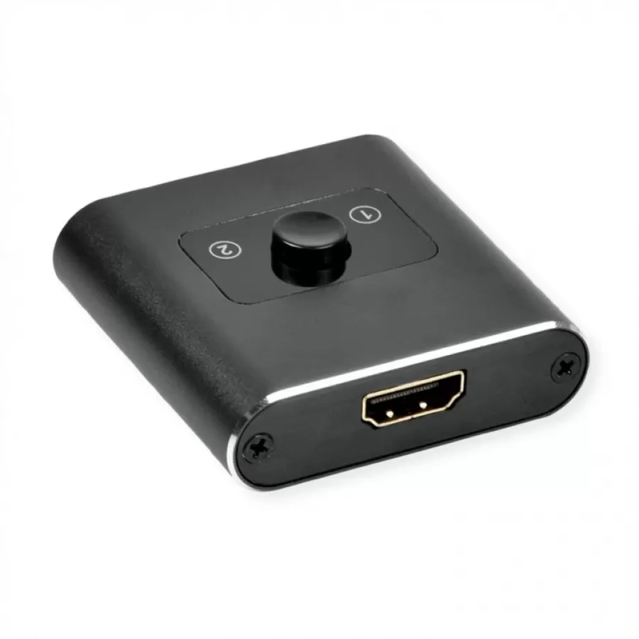 Switch Roline HDMI 2 porturi 4K60Hz Bi-Directional Negru