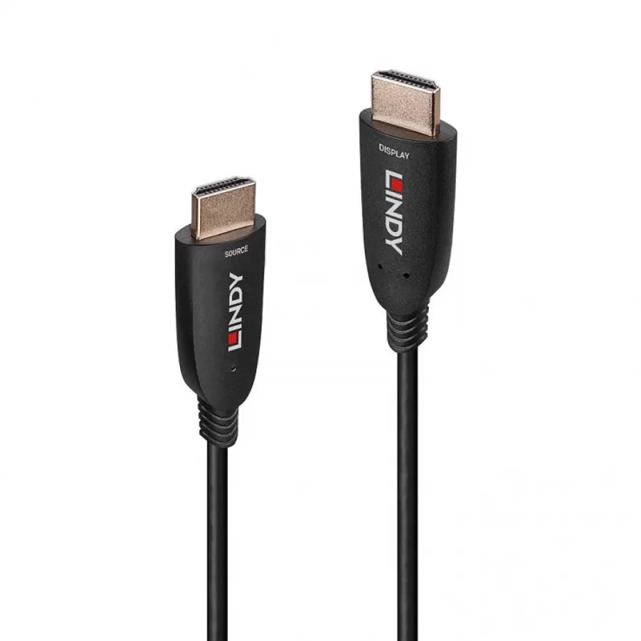 Cablu Lindy Fibră Optica AOC HDMI 8K60Hz/4K120Hz HDR10+ T-T 20m Negru