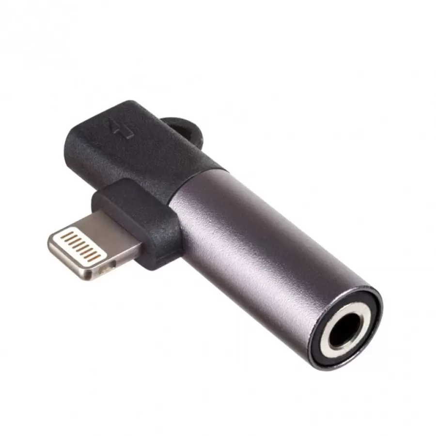 Adaptor Lightning la Lightning AKYGA AK-AD-63 + Jack 3.5mm T-M Negru