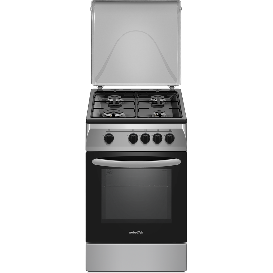 Aragaz NLT 5551S/G1 Gaz Siguranta Plita si Cuptor Argintiu