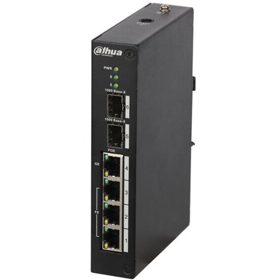 Switch PoE 4xPoE Unamanaged Negru