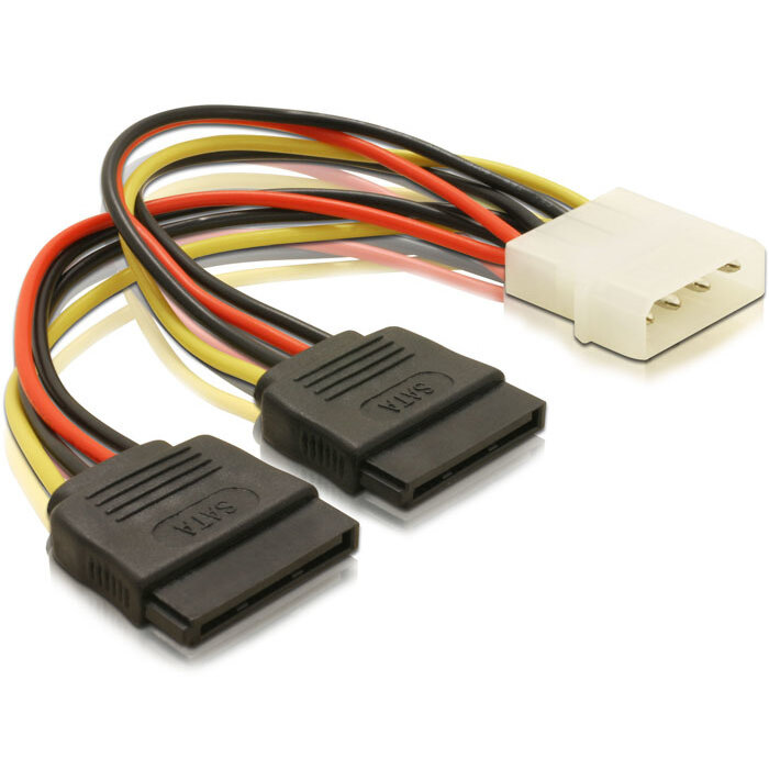 Cablu Alimentare Delock 60102 Molex 2 x SATA T-M 11.2cm Multicolor