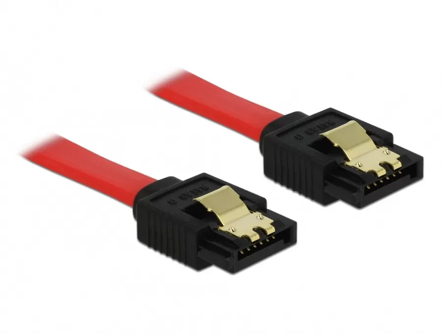 Cablu Delock SATA III 6 Gb/s 70cm Drept Roșu