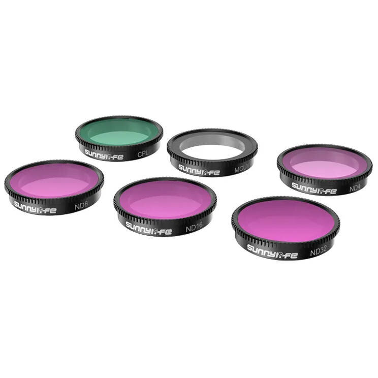 Set 6 Filtre MCUV+CPL+ND4+ND8+ND16+ND32  Pentru Camera Insta360 GO 3/2 Negru