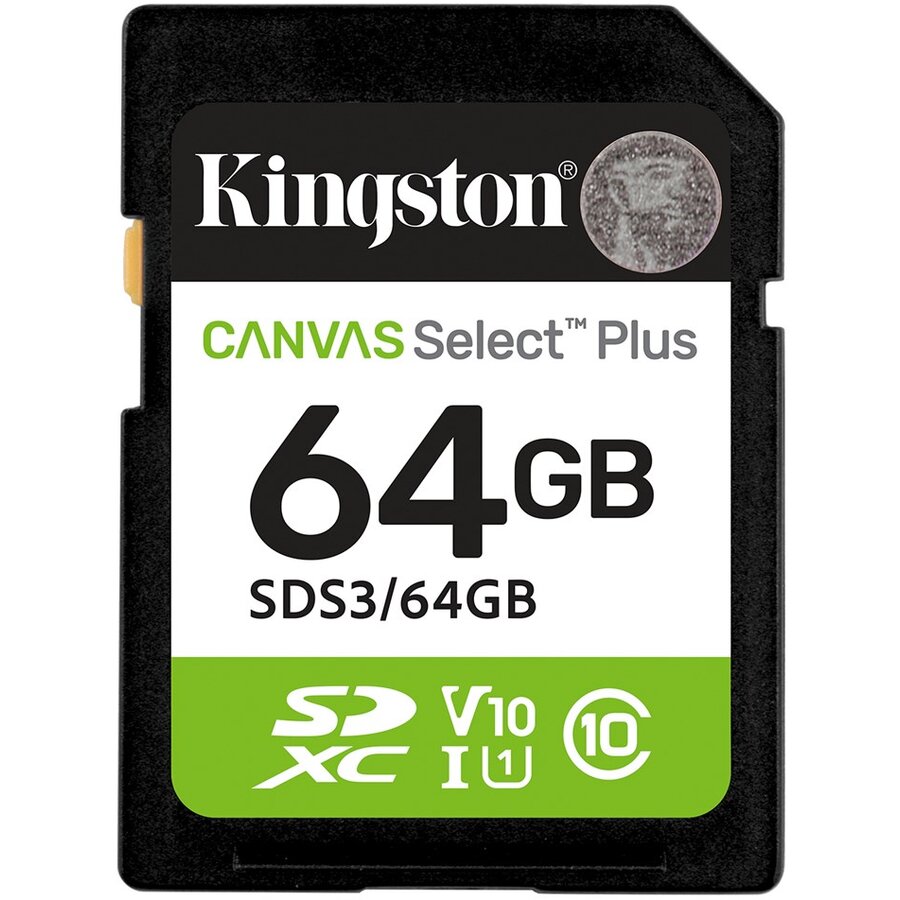 Card Technology 64GB SDXC Canvas Select Plus Gen3 100MB/s C10 UHS-I U1 V10