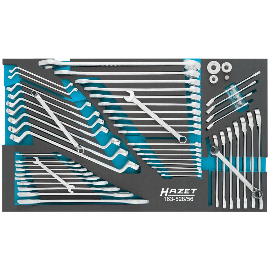 Wrench set 163-528/56, size 4/3+ (56 pieces)