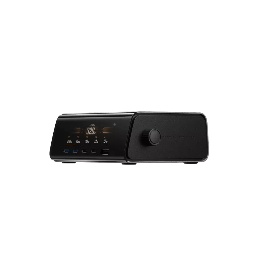 Statie de Încărcare EcoFlow RAPID Pro 320W 5 Porturi GaN Negru