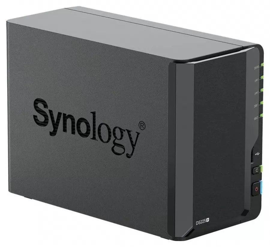 NAS Synology DS225+ 2GB RAM Fără Memorie Negru